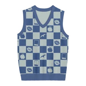 1989 Checkered Knit Vest