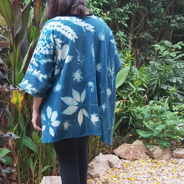 23CW9 Poncho Cyano Print-Free Size