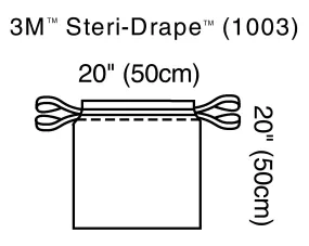 3M™ Steri-Drape™ Sterile Isolation Surgical Drape, 20 x 20 Inch, 1 Box of 10