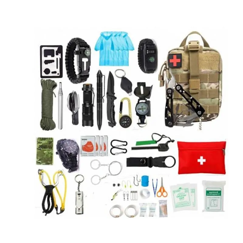 54-In-1 Outdoor Tactical Camping Multi-Functional Survival Kit