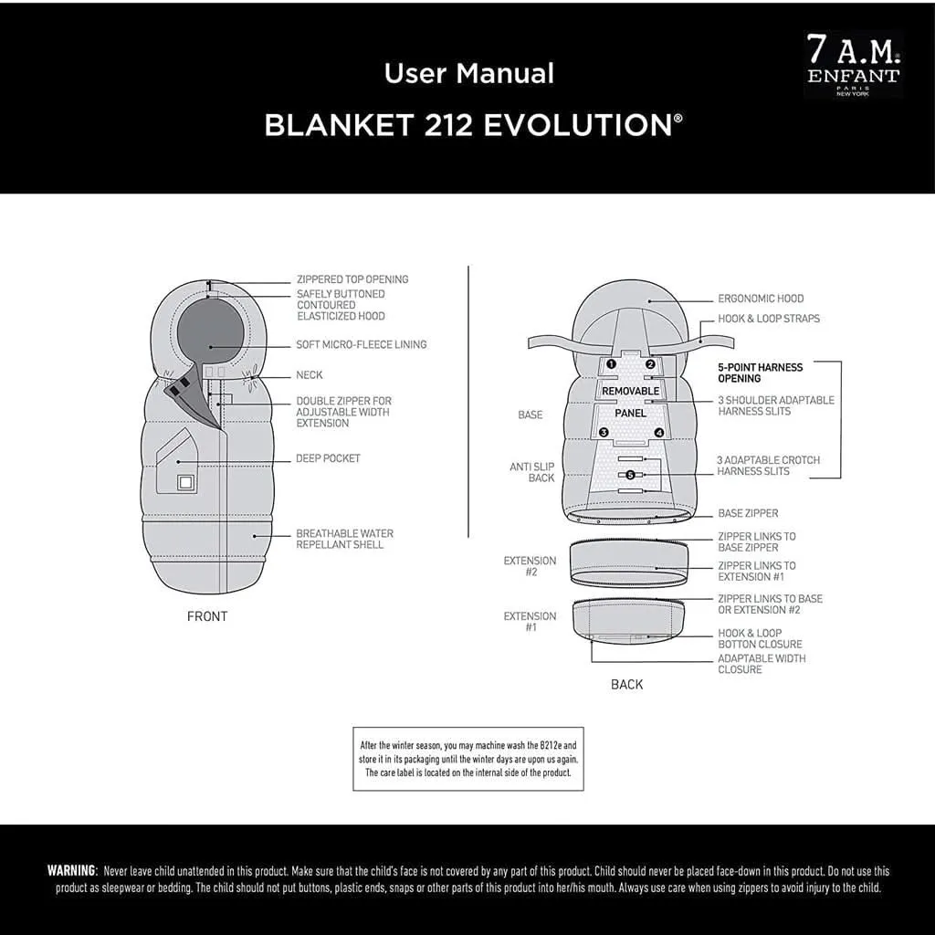 7AM Blanket 212 Evolution Fits Size 6M-4T