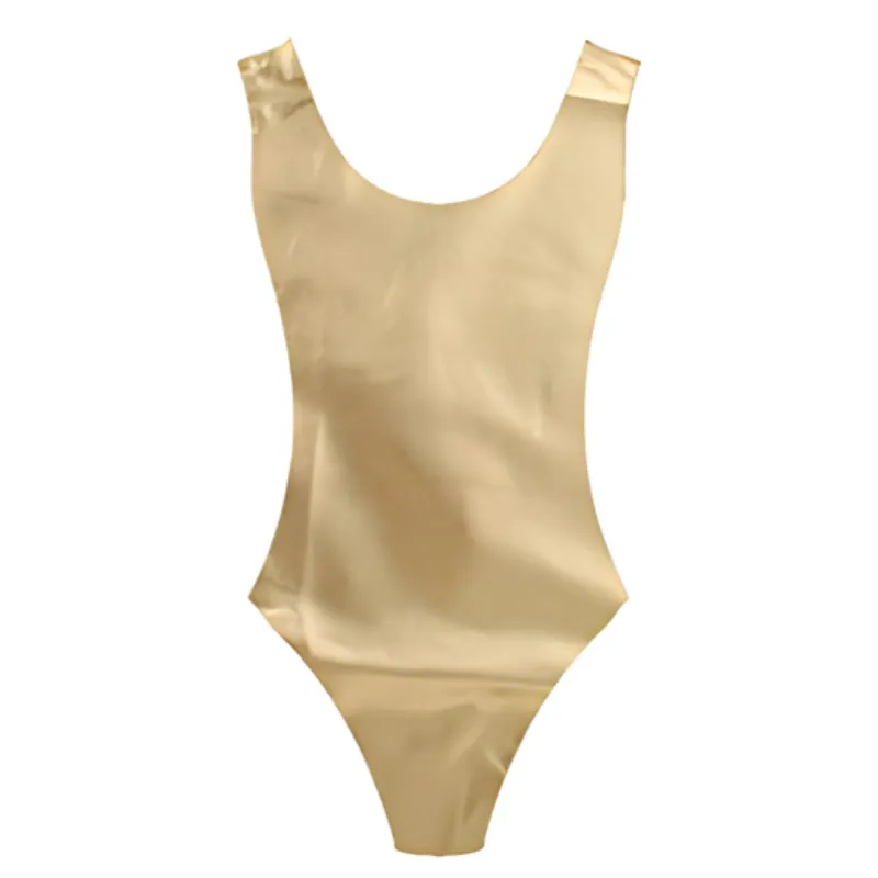 80s Leotard Metallic Gold