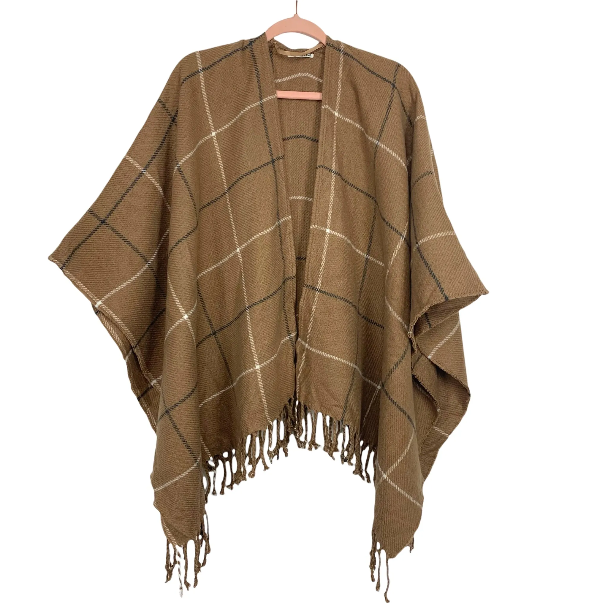 Abercrombie & Fitch Oversized Fringe Poncho