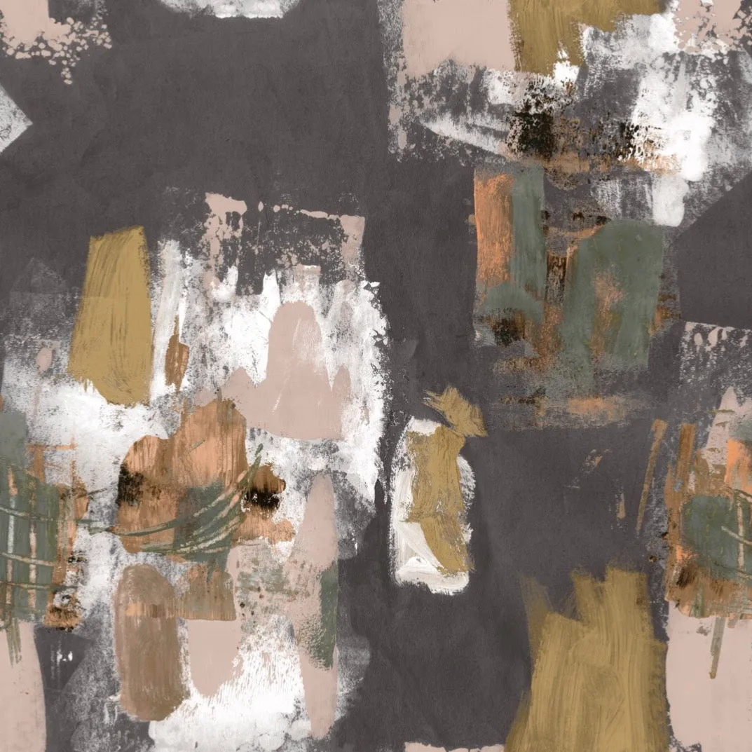 Abstract Painterly Wallpaper- Grey dark