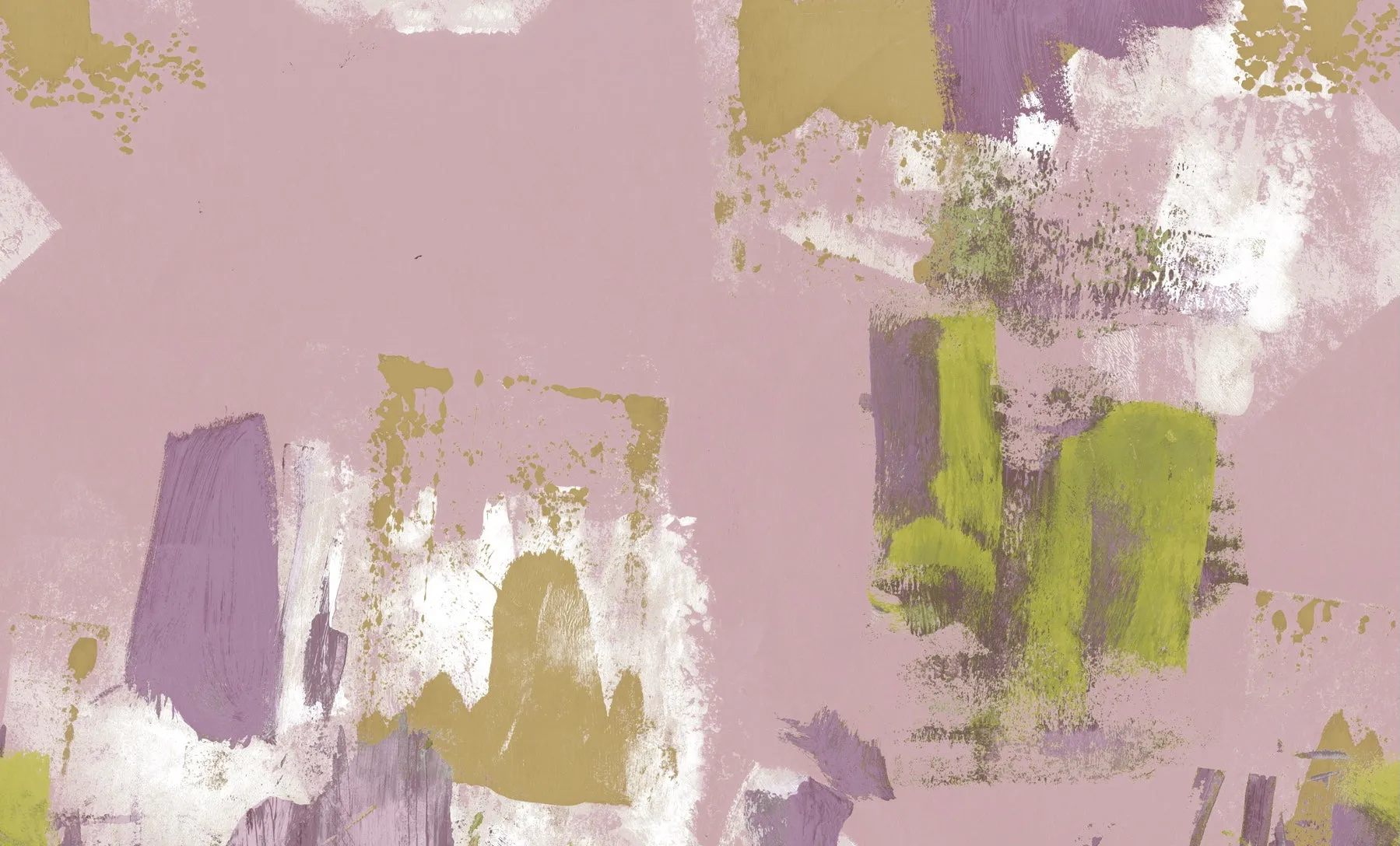 Abstract Painterly Wallpaper- Mauve