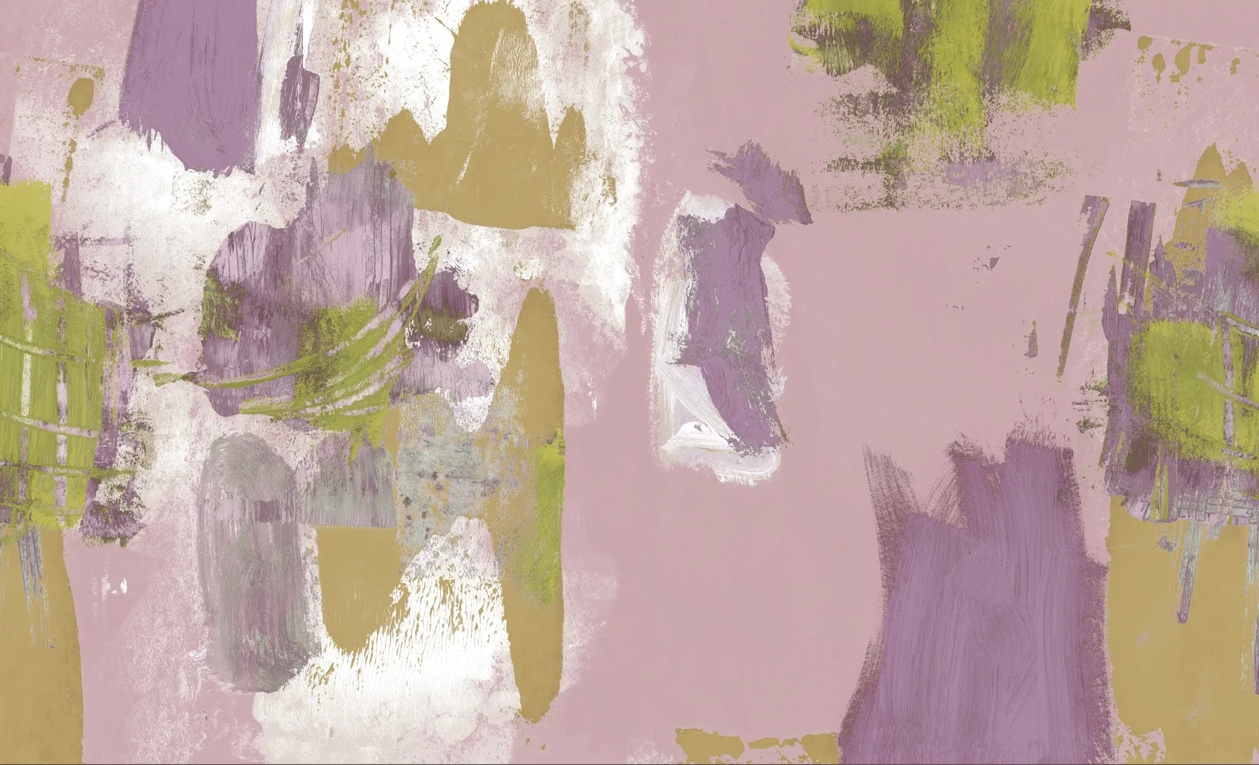 Abstract Painterly Wallpaper- Mauve