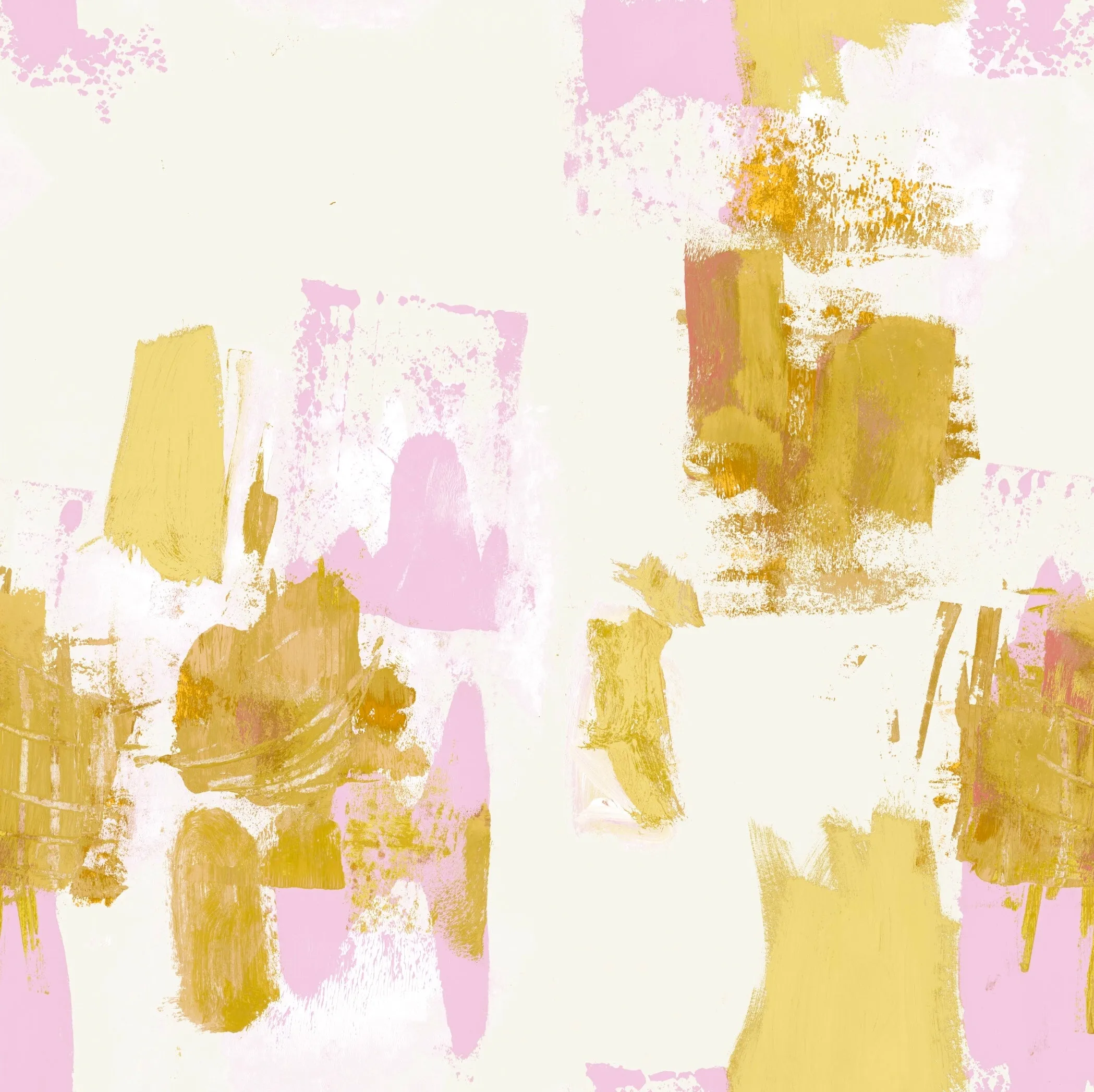 Abstract Painterly Wallpaper - White