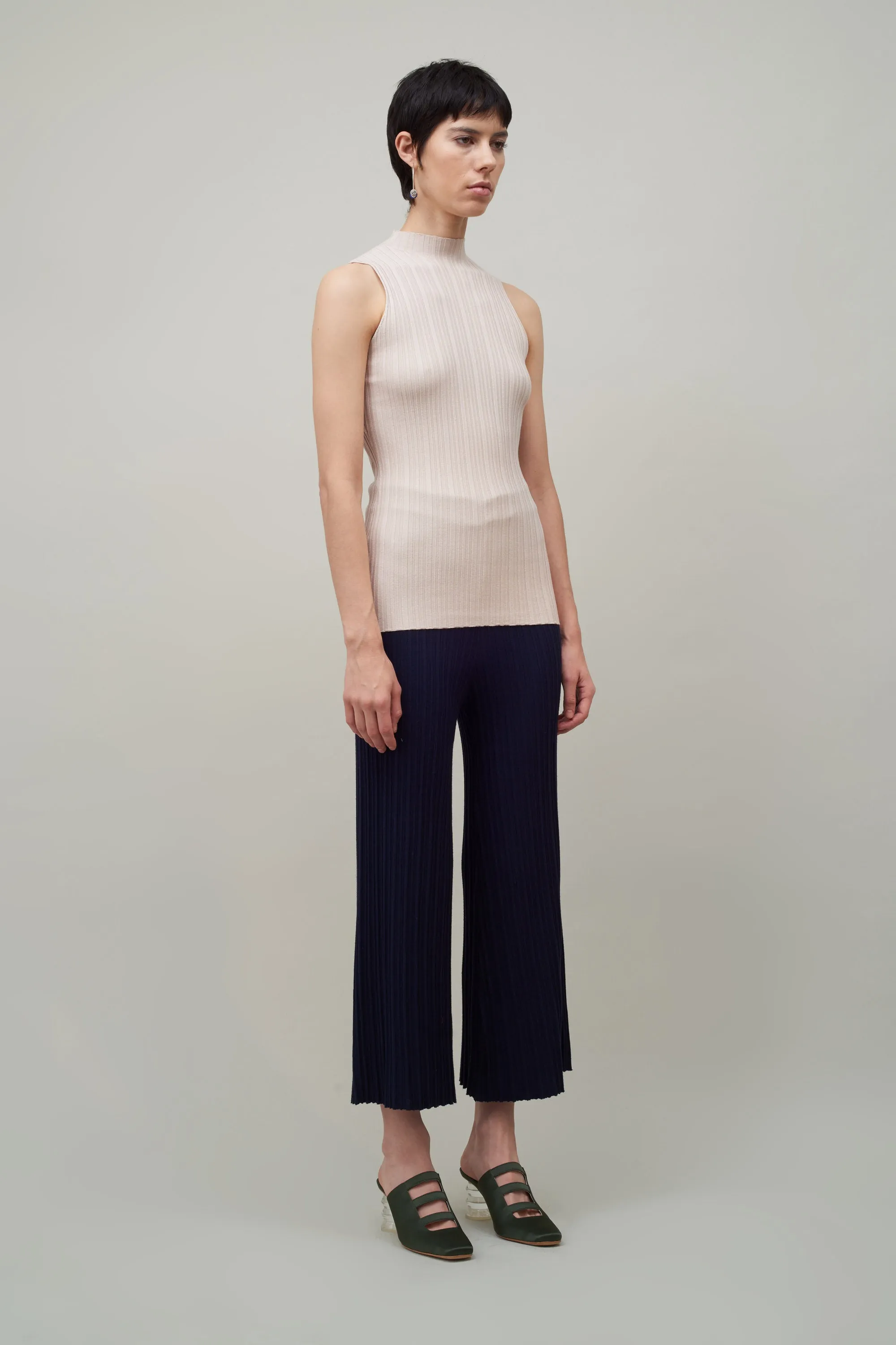 ACCORDION KNIT CULOTTES - MIDNIGHT