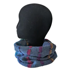 Adults Merino Spotty Snood (Denim Blue)