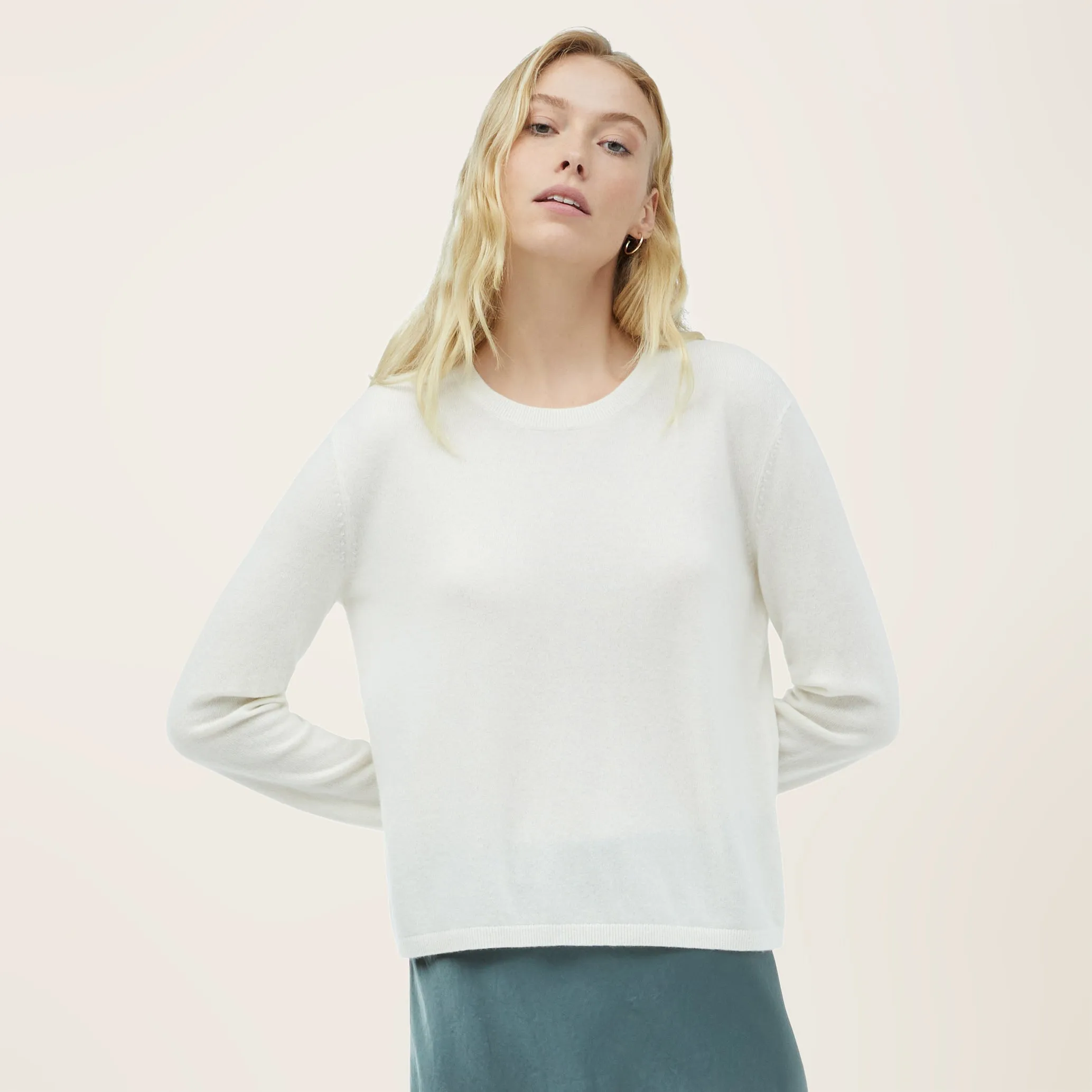 Airy Cashmere Crewneck Sweater