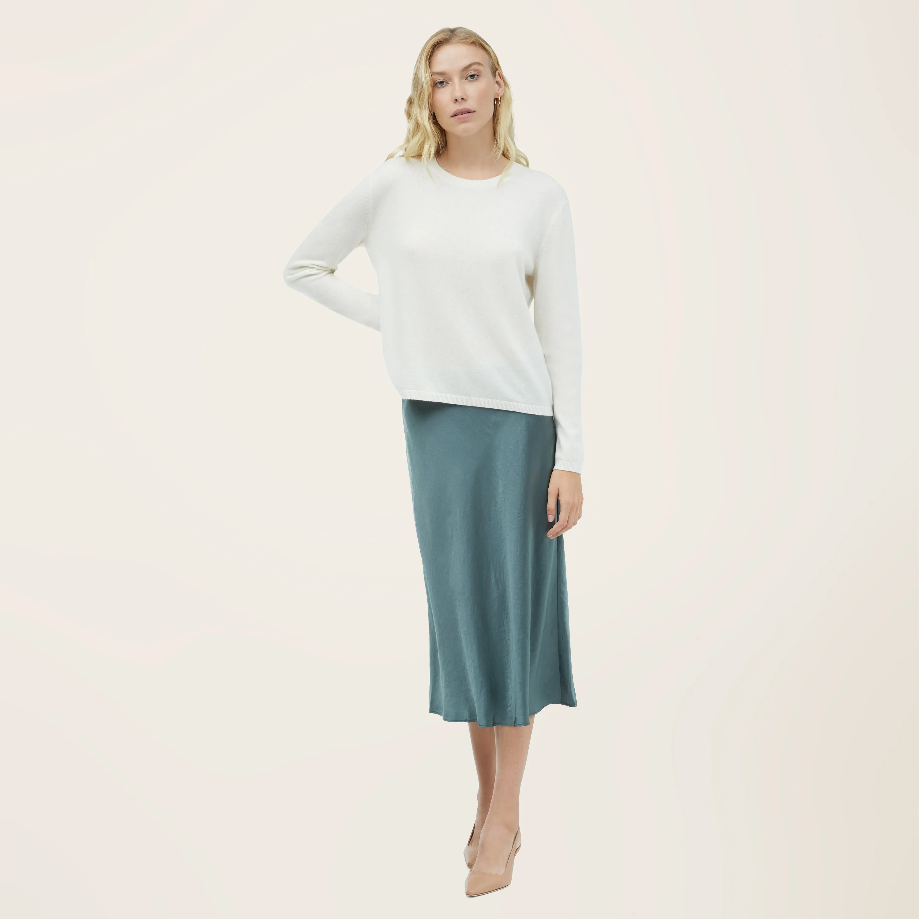 Airy Cashmere Crewneck Sweater