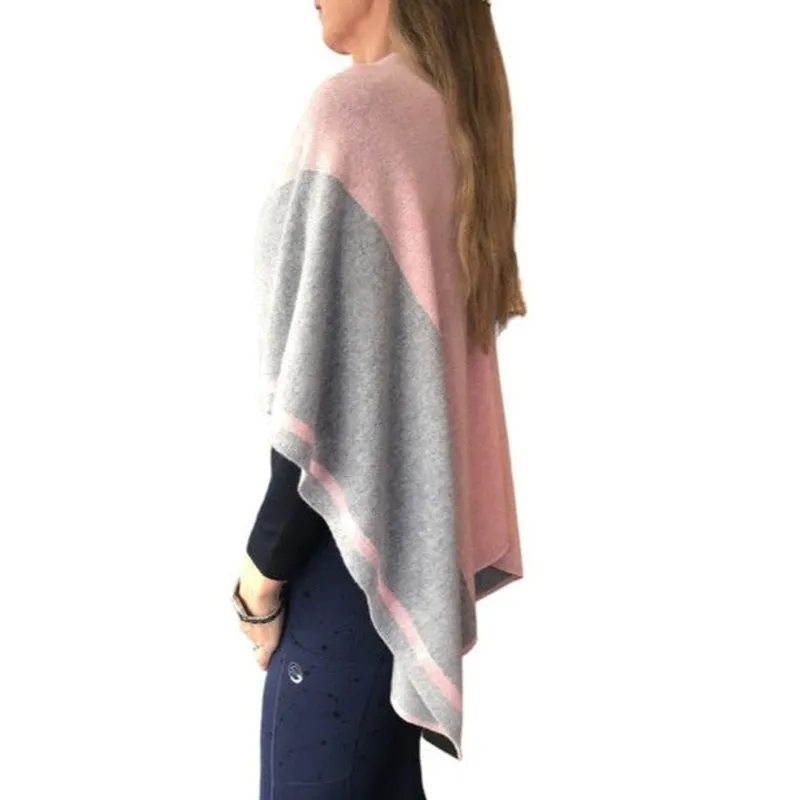 Alashan Cashmere Topper - Pink/Grey