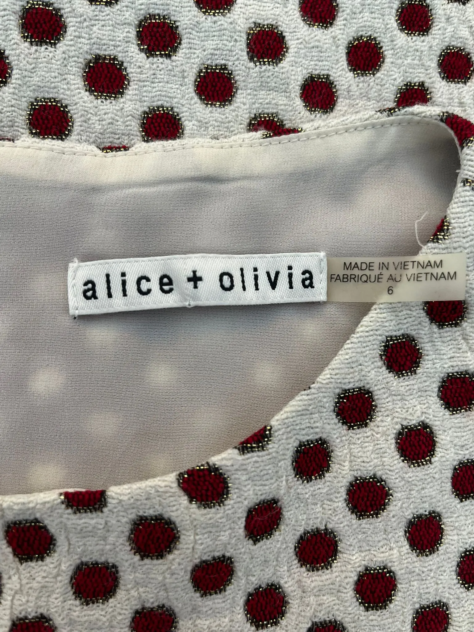 Alice & Olivia Jacquard Polka Dot Top & Matching Shorts. Size 6US