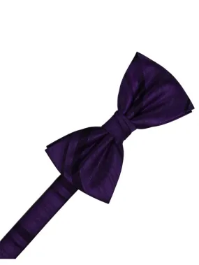 Amethyst Striped Satin Formal Bow Tie