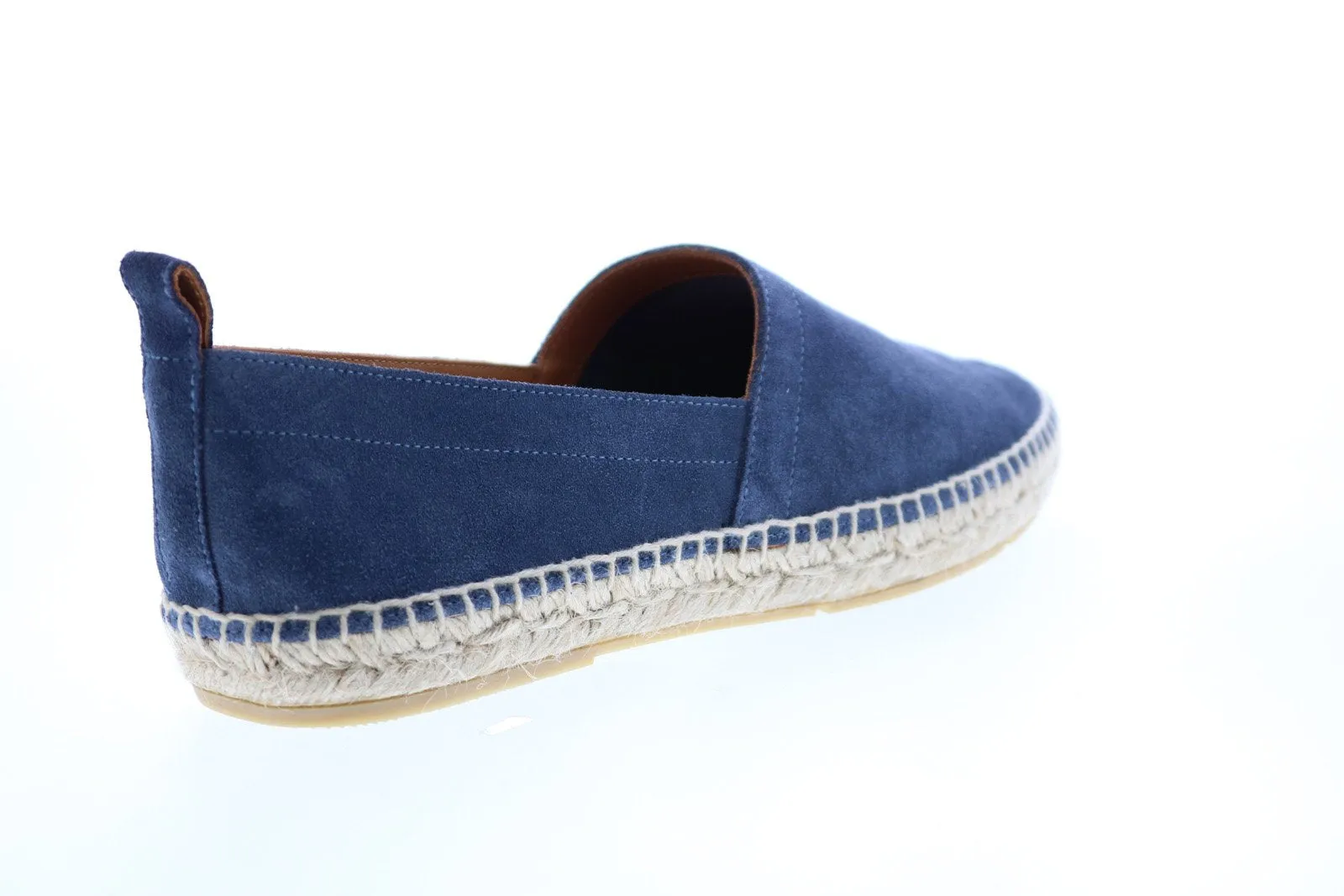 Aquatalia Leonardo Suede 34M0833-DEM Mens Blue Suede Loafers & Slip Ons Casual Shoes