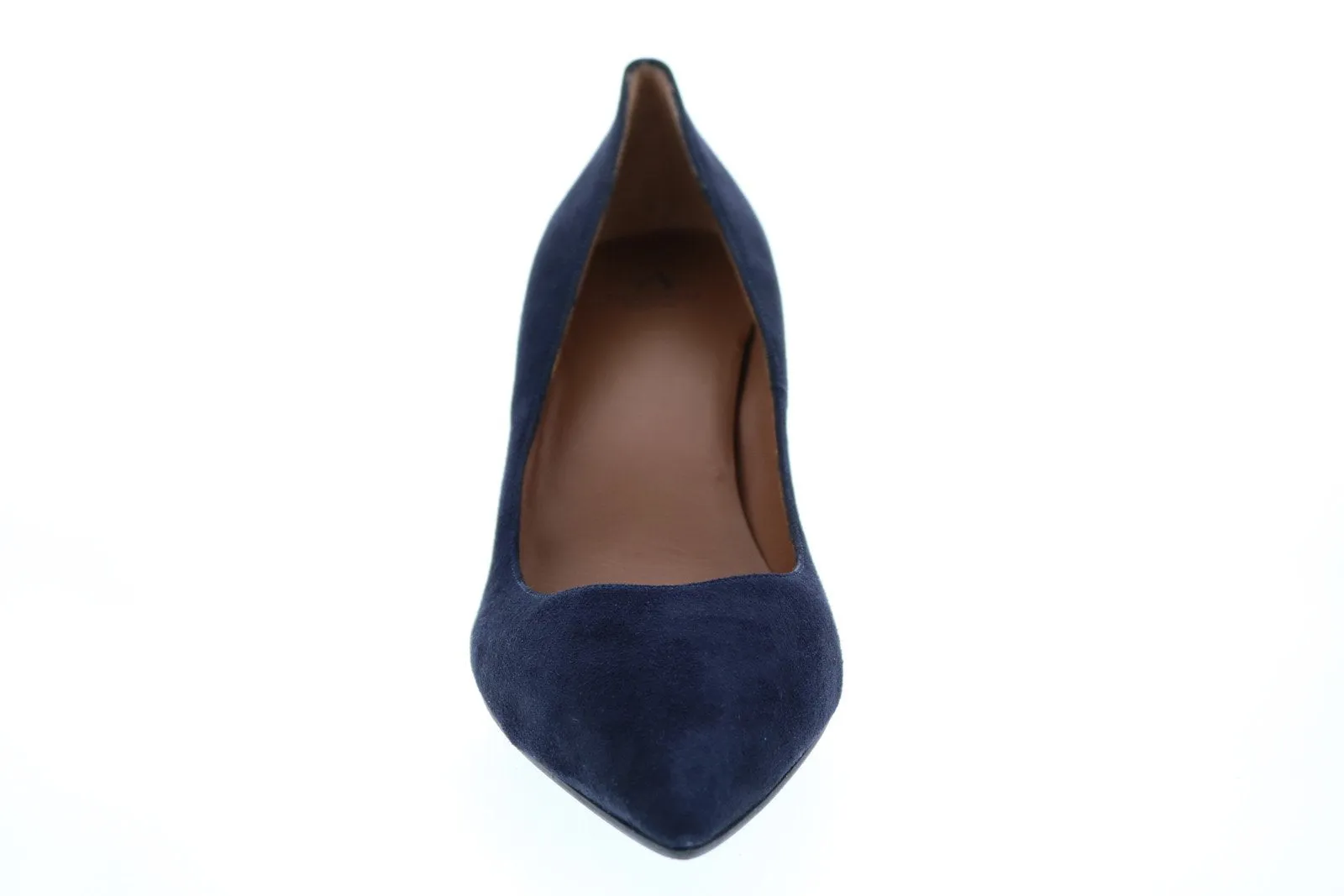 Aquatalia Melina Suede 34L1228-NVY Womens Blue Suede Slip On Heels Pumps Shoes