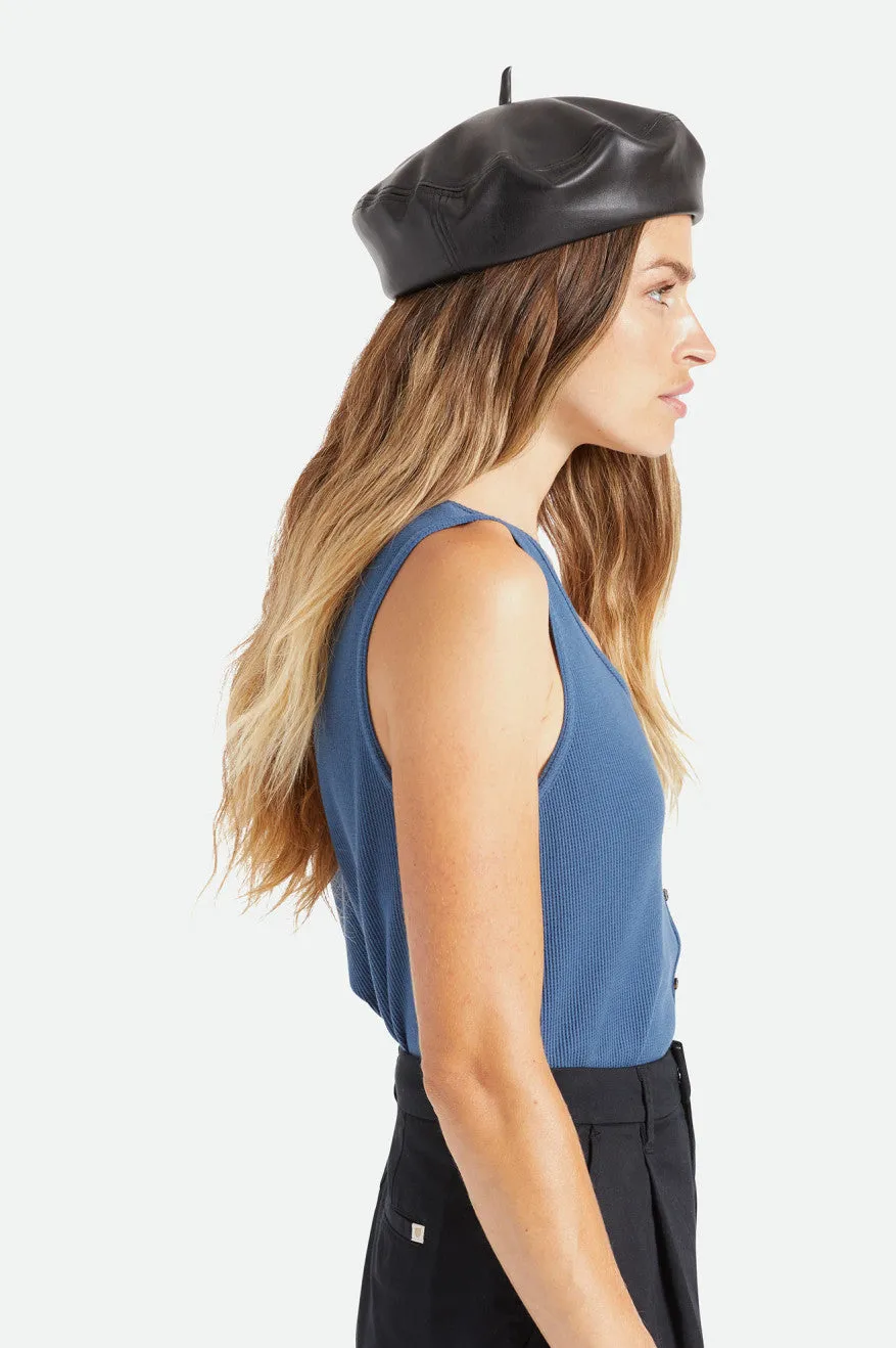 Audrey II Beret - Black/Black