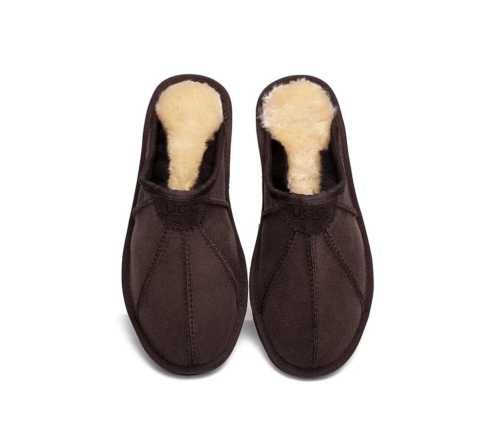 AUSTRALIAN SHEPHERD® UGG Slippers Men Sheepskin Wool Scuff Rafael