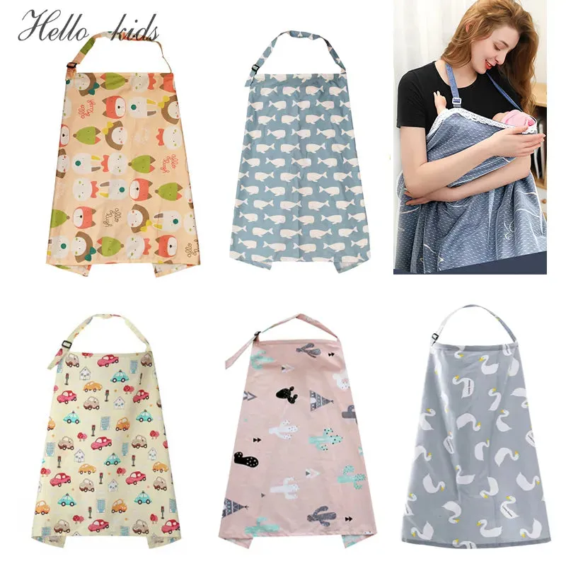 Baby Feeding Breathable Nursing Covers Breastfeeding Nursing Poncho Cover Up Adjustable Privacy Apron Outdoors Nursing Cloth