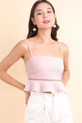 BERLINA EMBOSSED TOP IN PINK