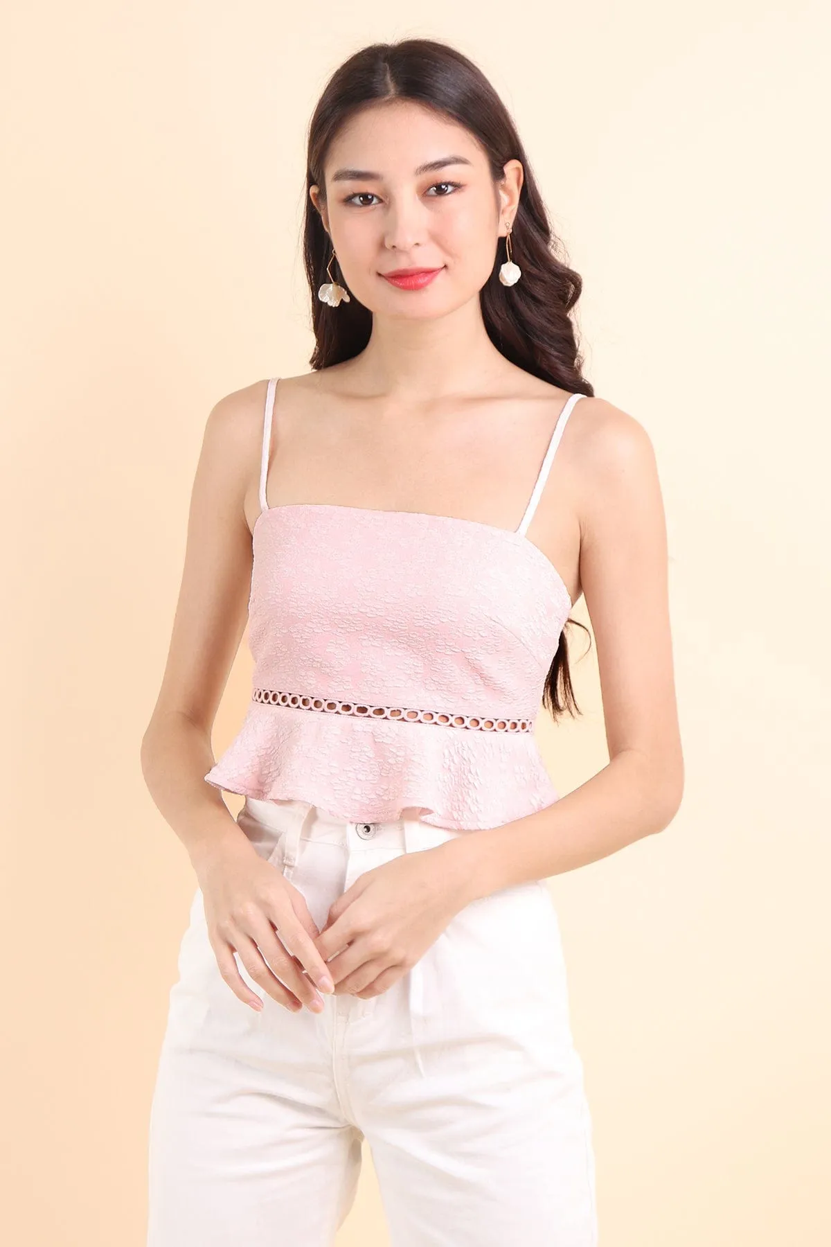 BERLINA EMBOSSED TOP IN PINK