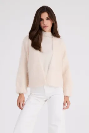   Beryll Anita Cashmere Cropped Cardigan | Milk