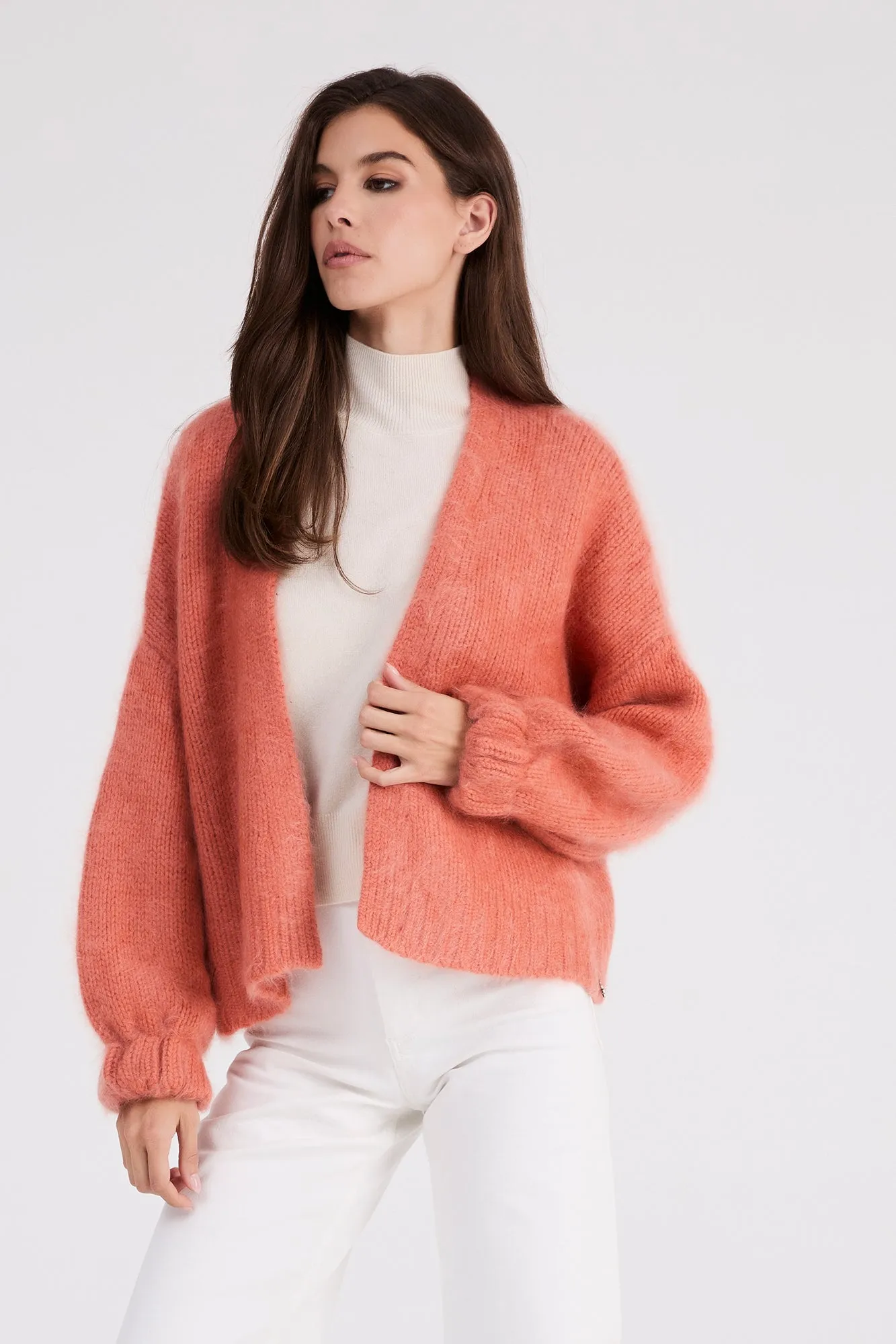   Beryll Anita Cashmere Cropped Cardigan | Sunrise