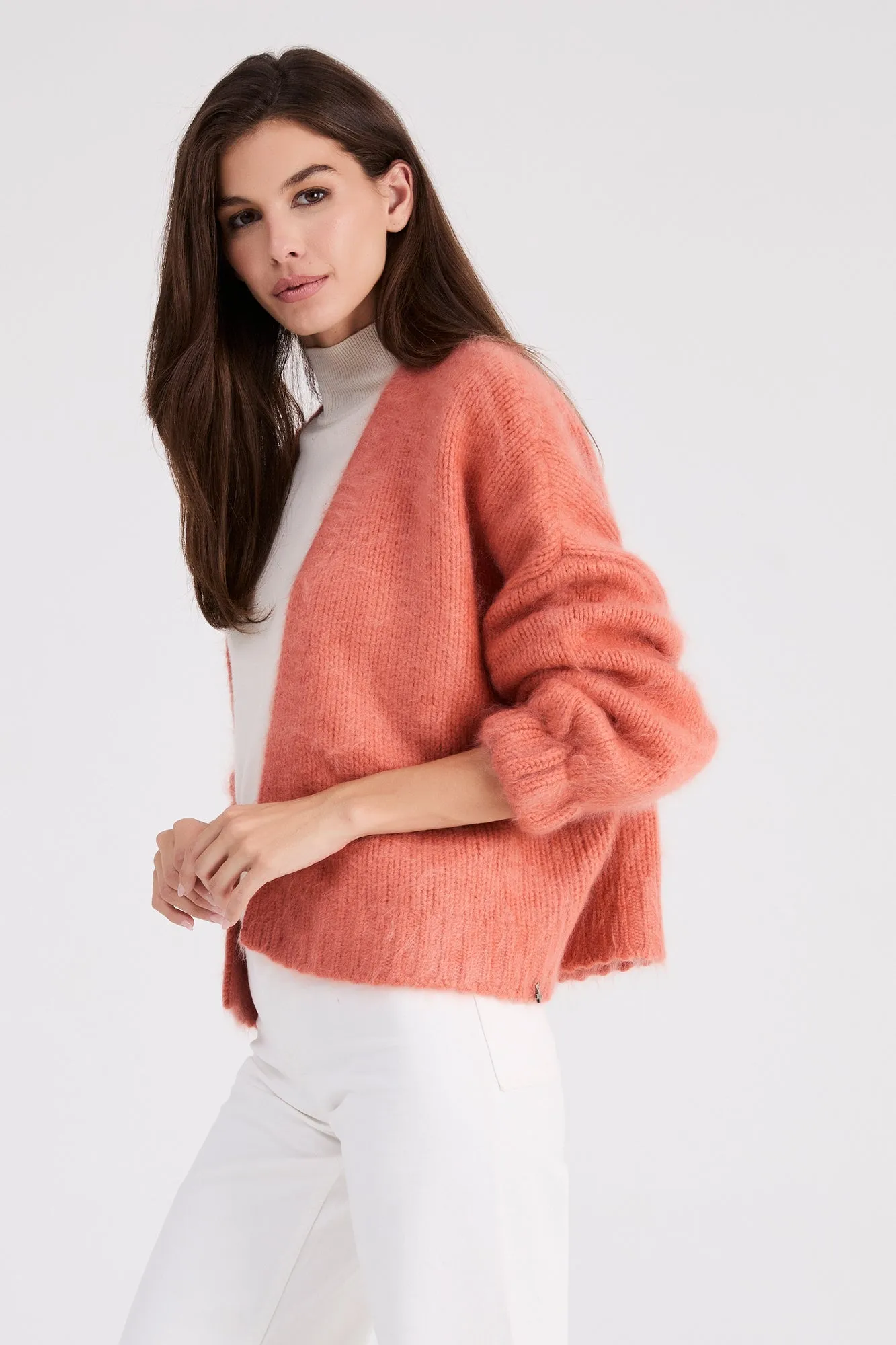   Beryll Anita Cashmere Cropped Cardigan | Sunrise