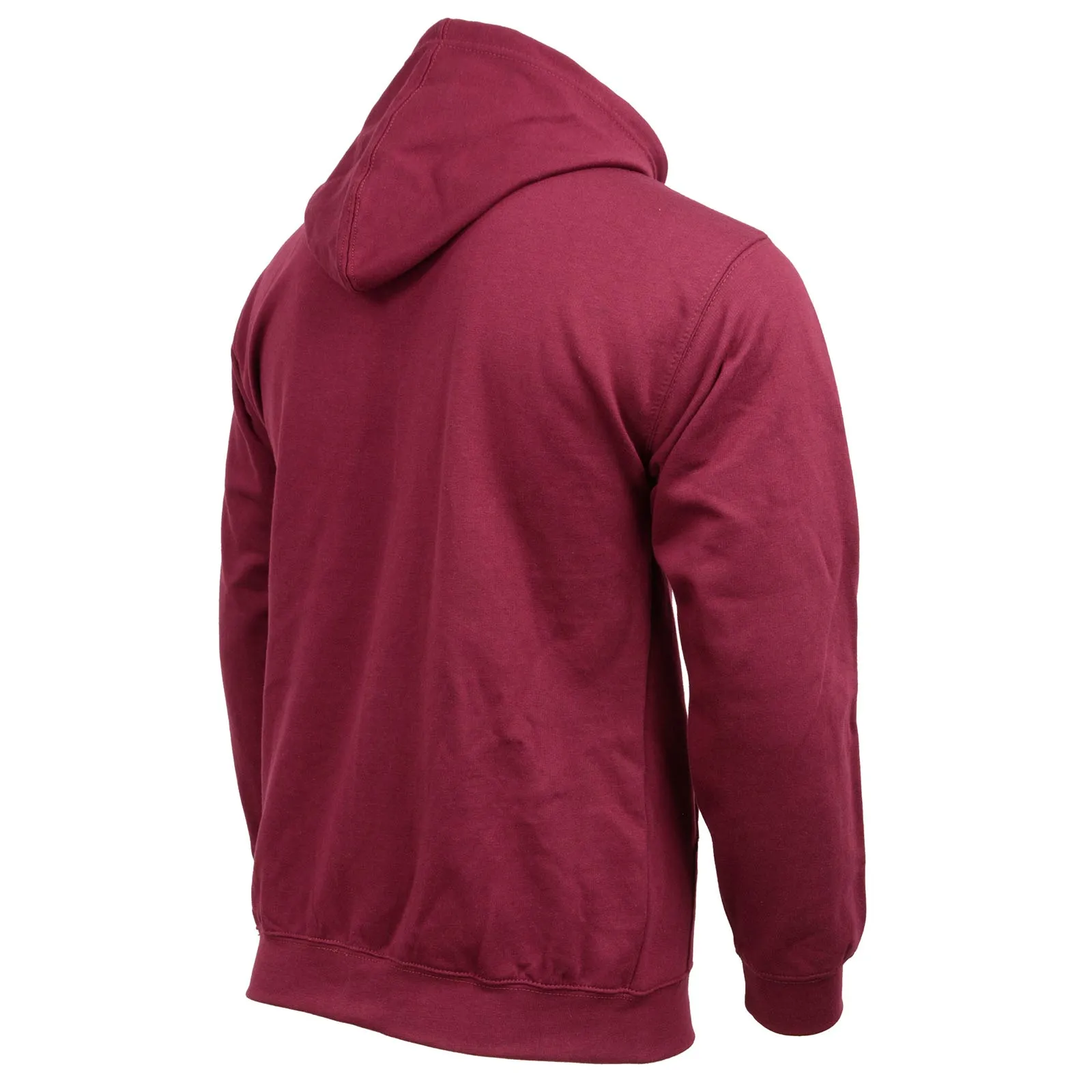 Biker Clothing Co. BCC118026 Men's Classic Maroon Zip-Up Hoodie Sweater