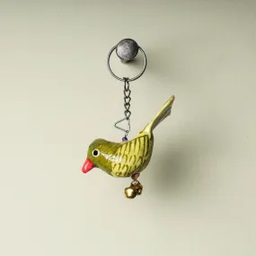 Bird - Handmade Papier Mache Keychain