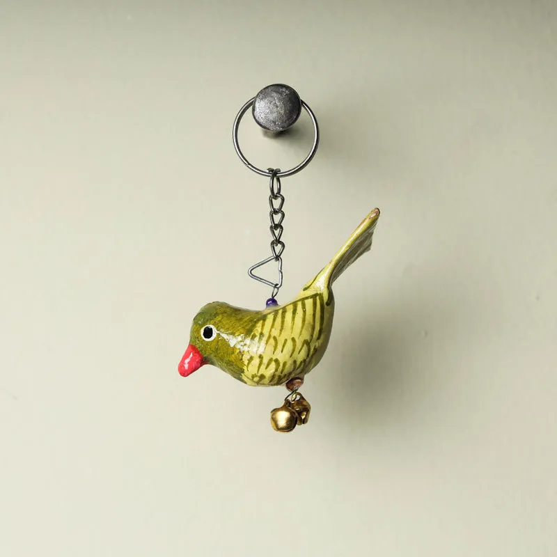 Bird - Handmade Papier Mache Keychain