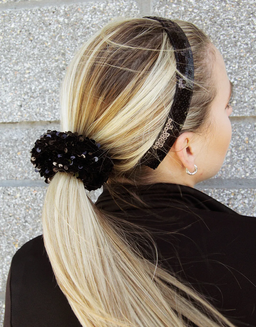 Black Sequins - Original 1" Headband