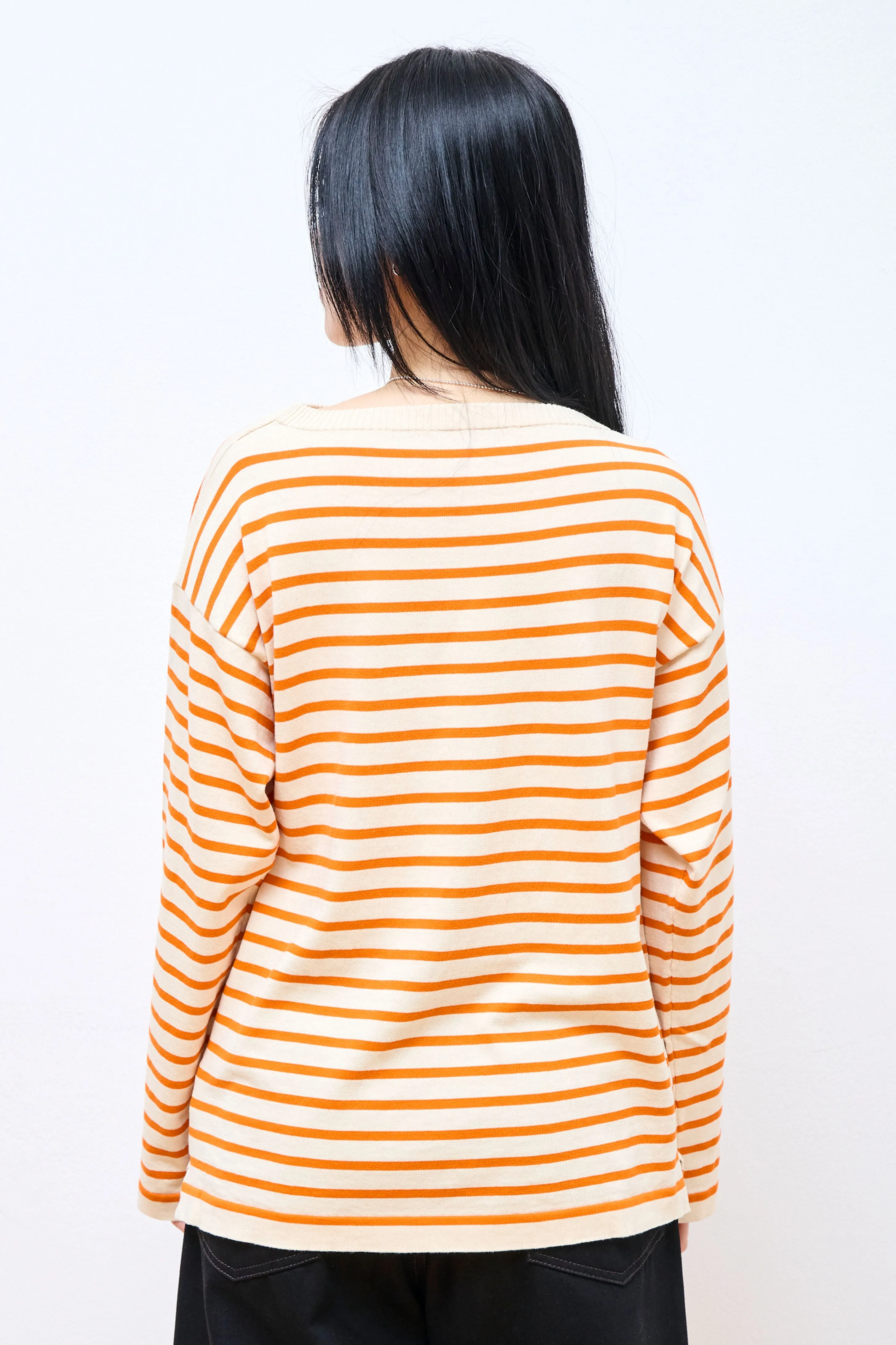 Boatsman Raw Cotton/Orange Stripe