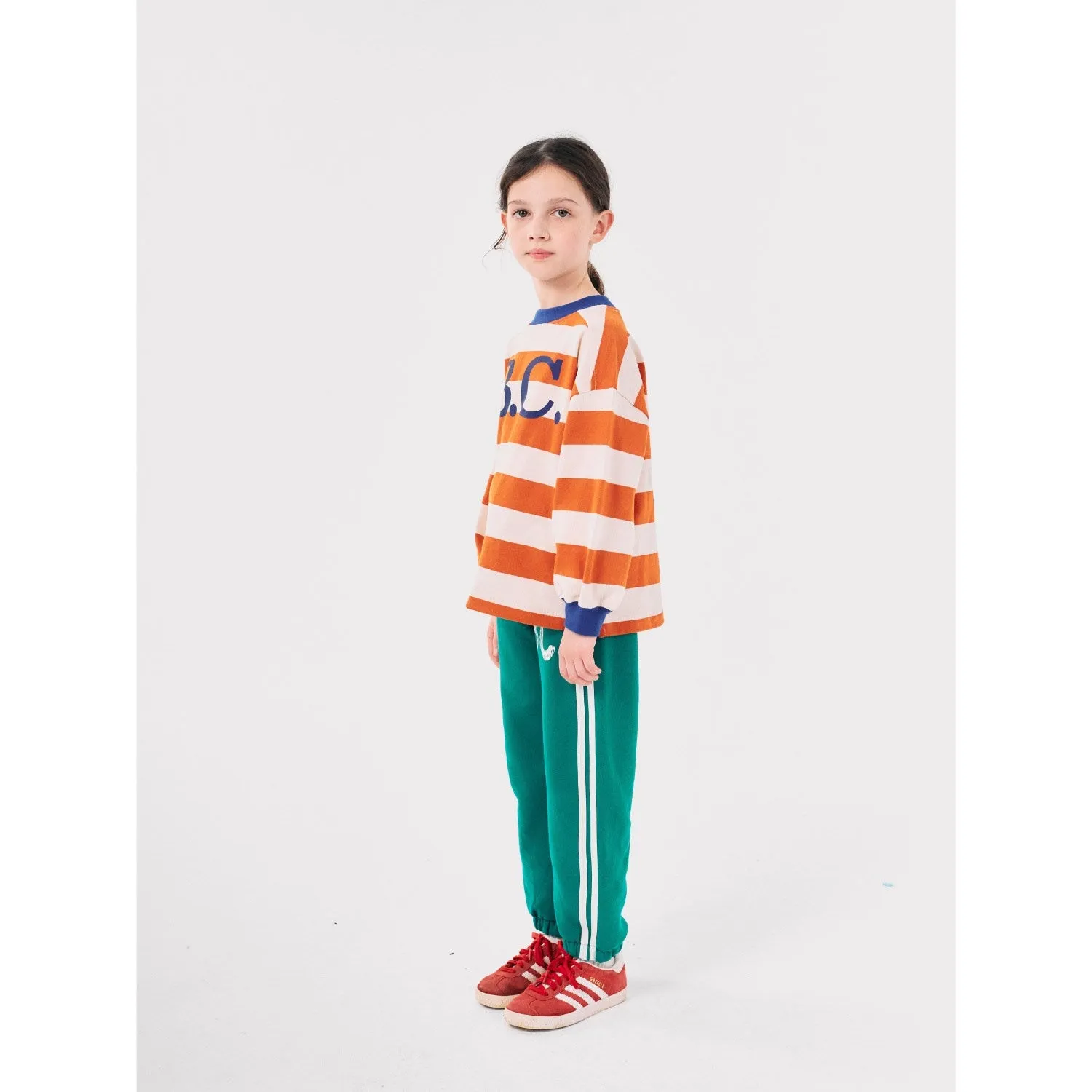 Bobo Choses Green B.C Shadow Stripes JAndging Pants