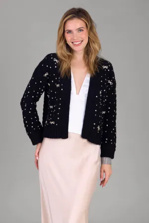 Bow Jeweled Cardigan