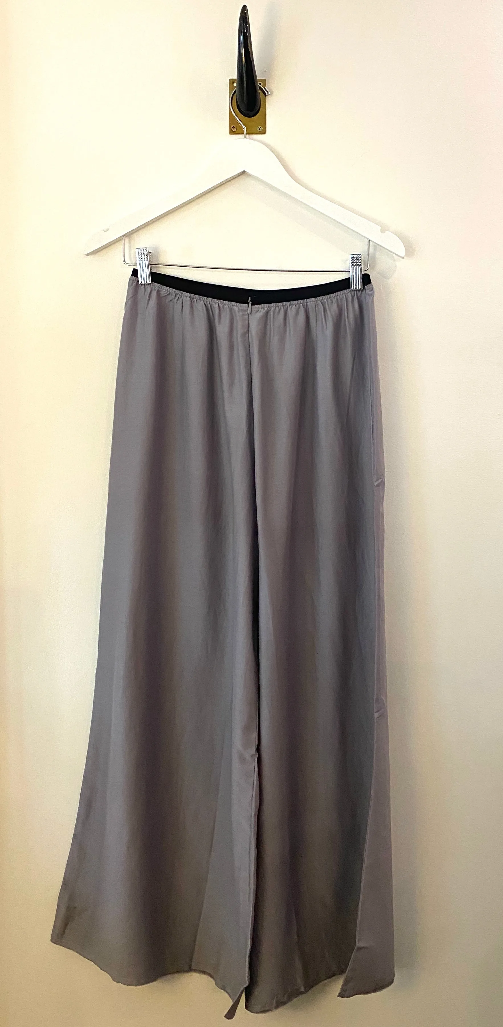 Brazeau Tricot Cotton Silk Palazzo Pant - Steel