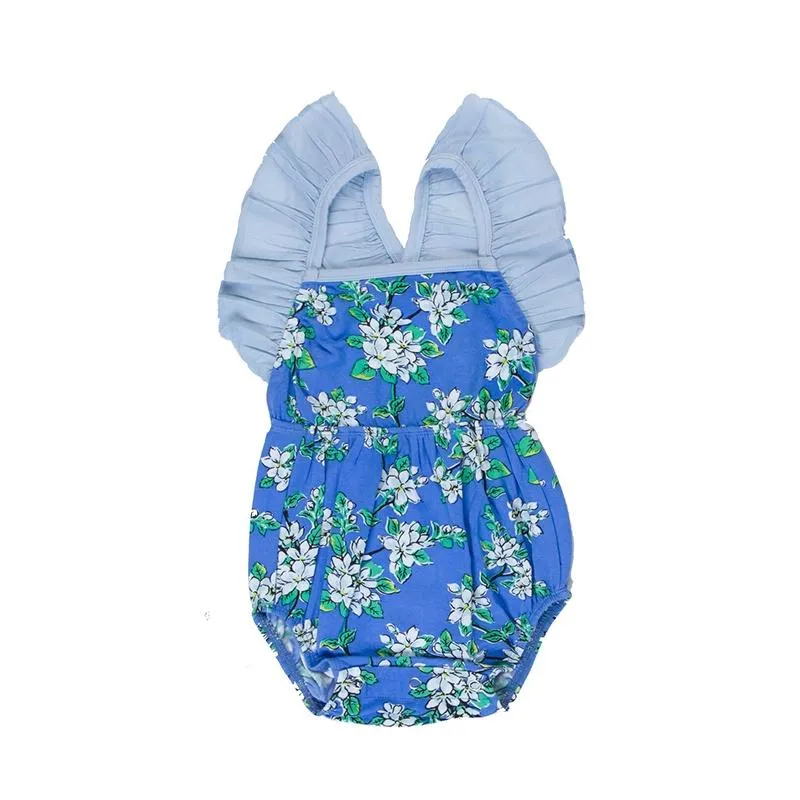 Camille Sunsuit - Periwinkle Blossom