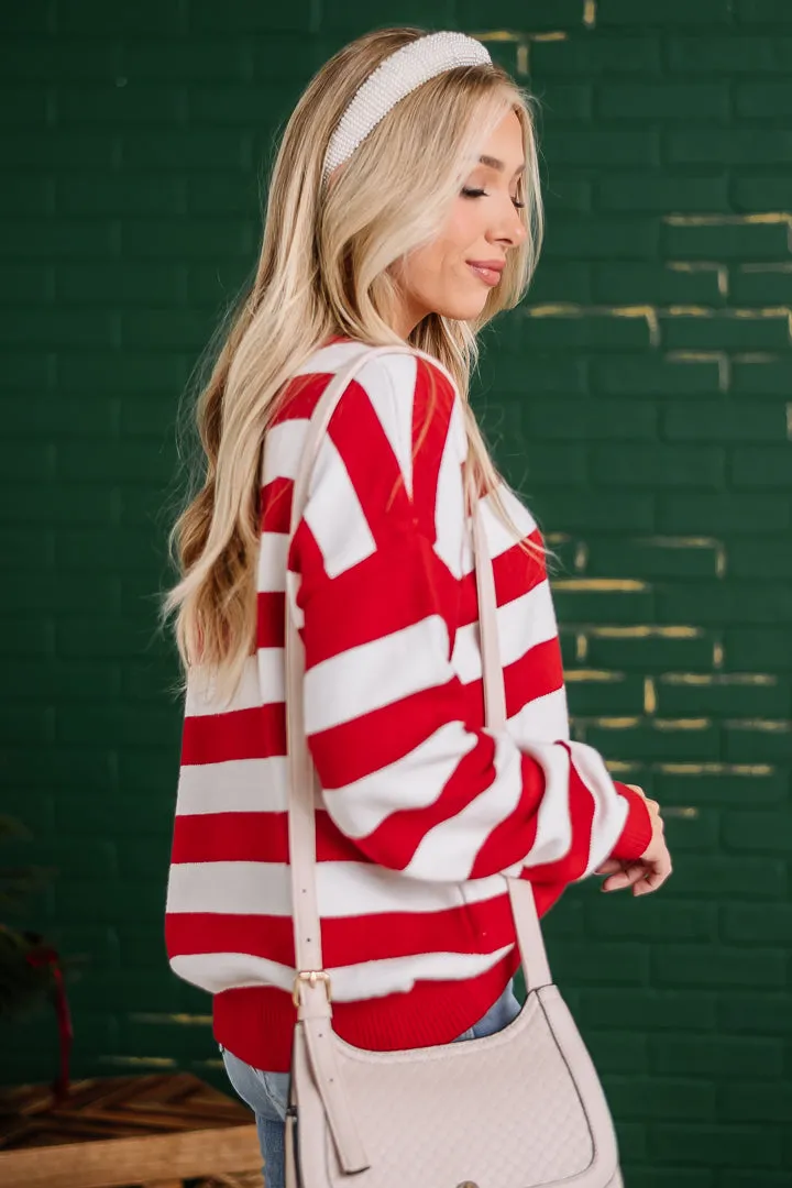 Candy Cane Lane Striped Sweater