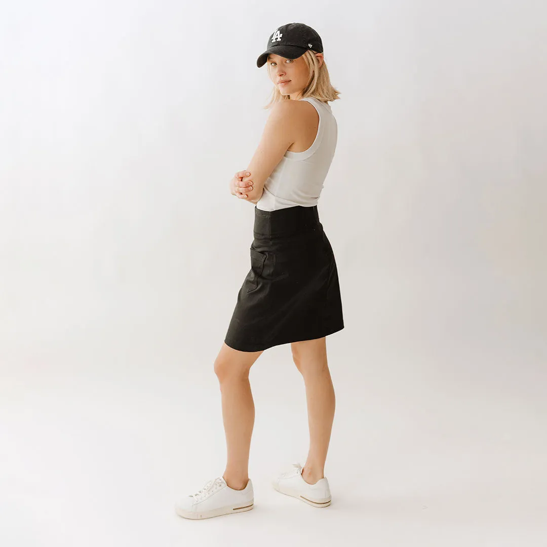 Canvas Skirt, Black Canvas