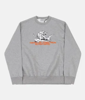 Carhartt x Relevant Parties Stones Throw Crewneck Sweatshirt - Grey Heather