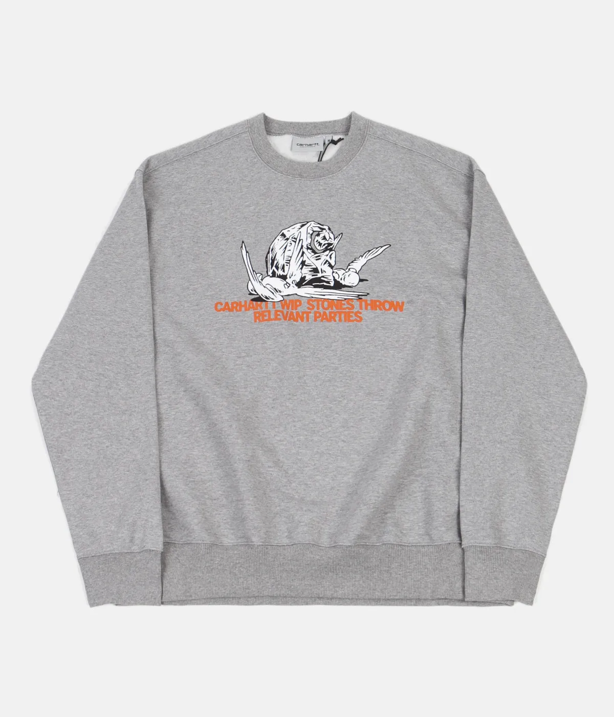 Carhartt x Relevant Parties Stones Throw Crewneck Sweatshirt - Grey Heather