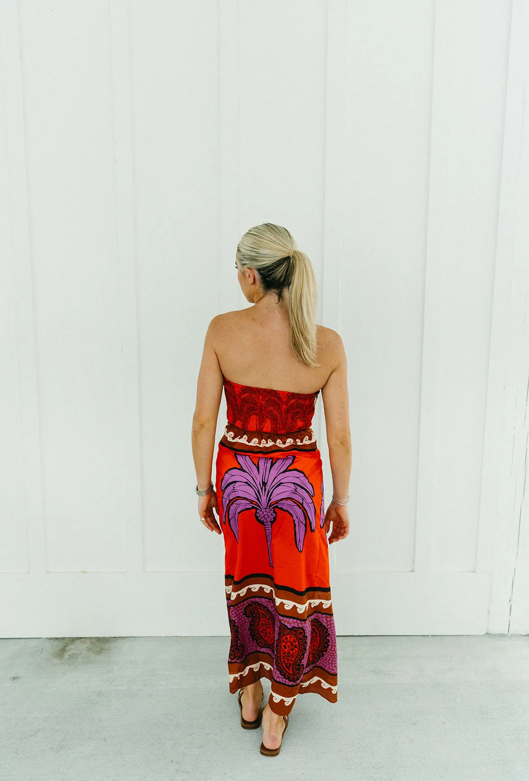 Caribbean Midi Dress - Orange/Multi