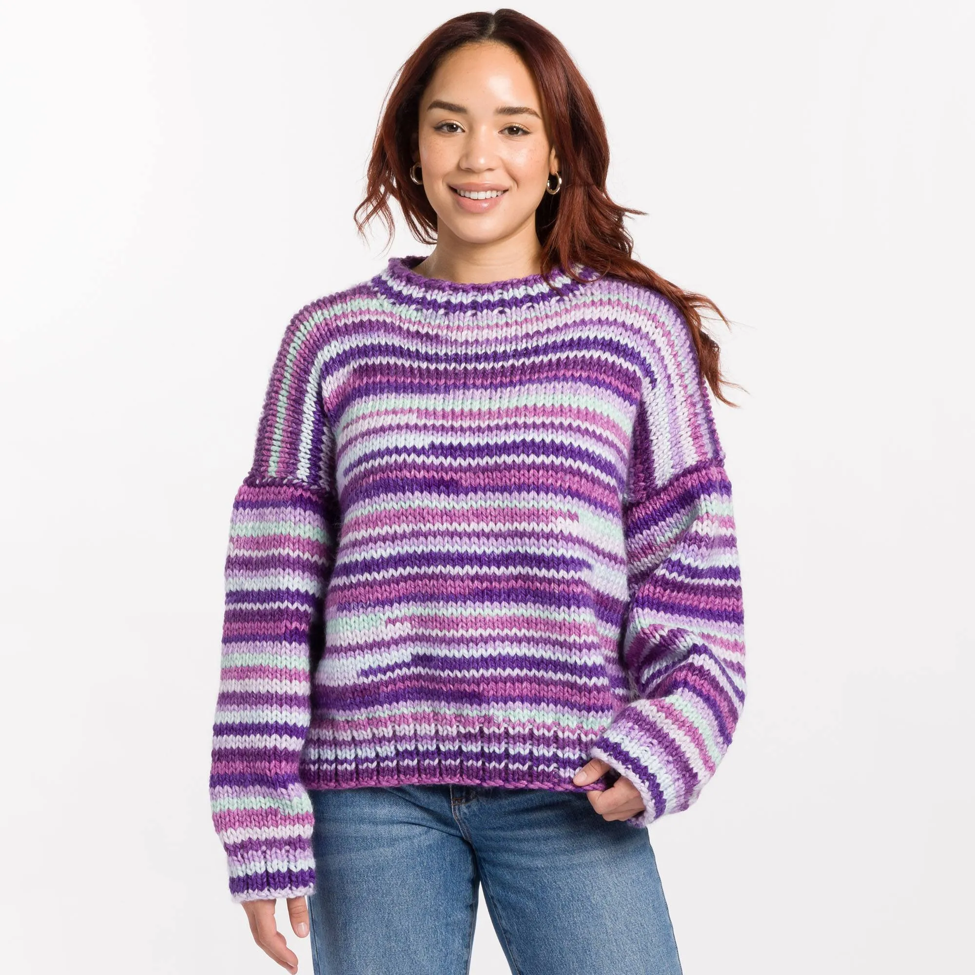 Caron Beginner's Luck Knit Sweater