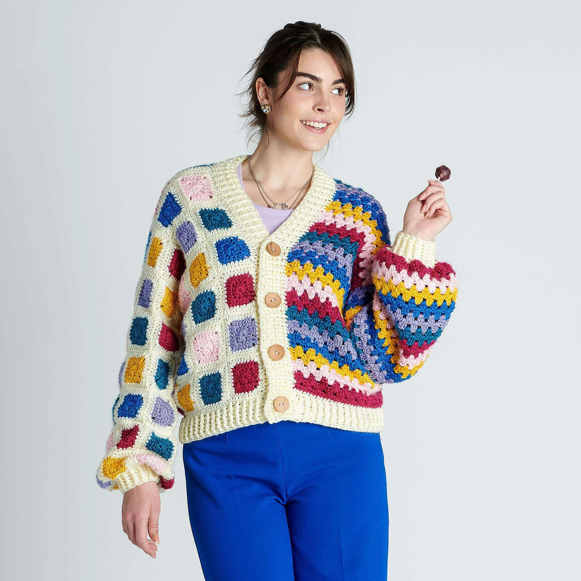 Caron Half & Half Crochet Cardigan