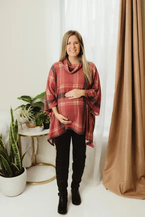 Cashmere Plaid Poncho