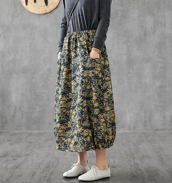 Casual Cotton Denim loose fitting Women's Skirts  DZA2006111