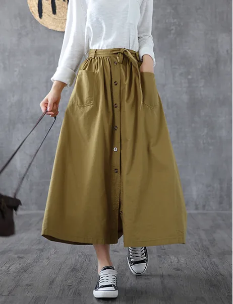 Casual Cotton loose fitting Women's Skirts  DZA200663