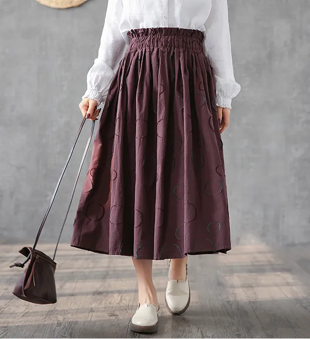 Casual Linen  loose fitting Women's Skirts  DZA200616