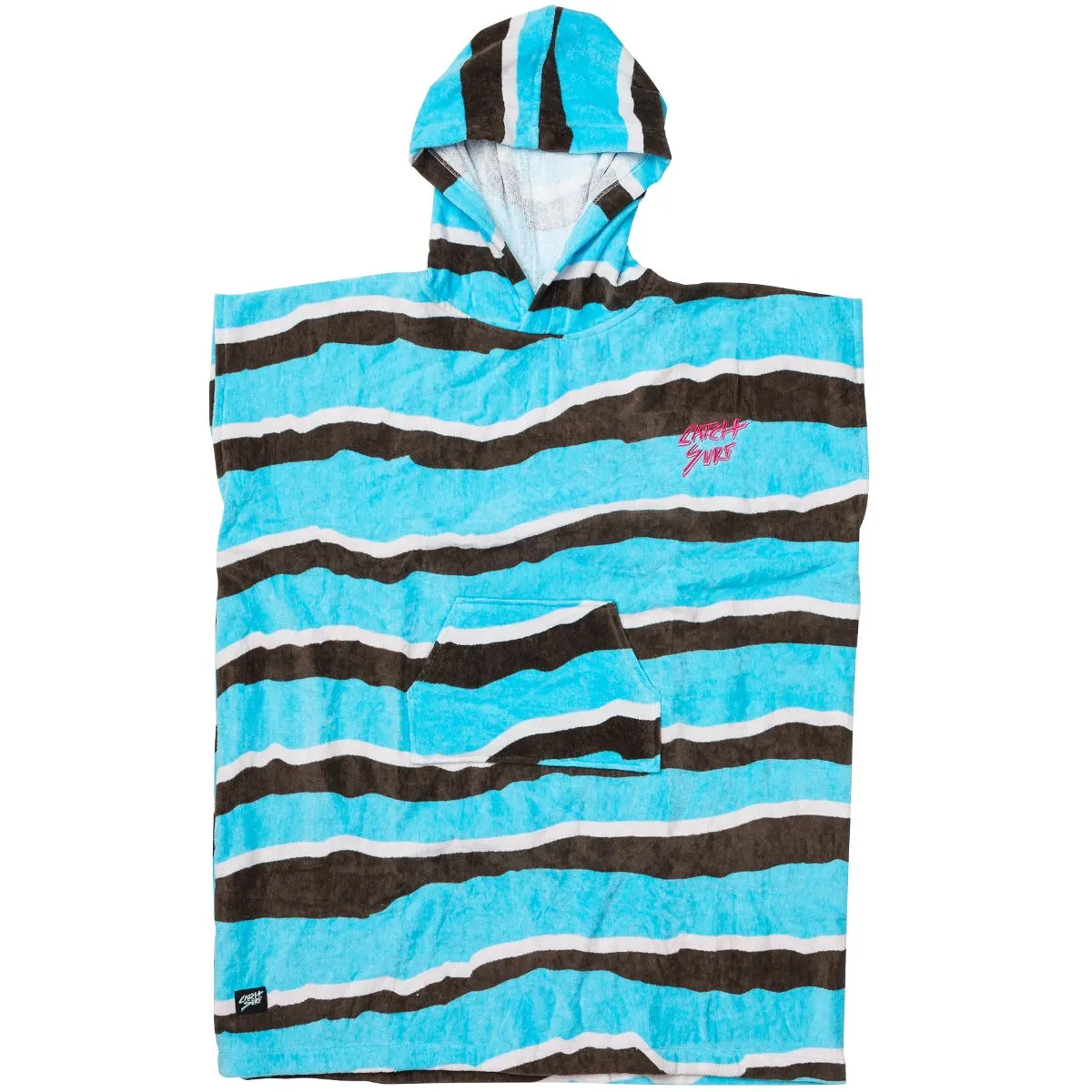 Catch Surf RIP Stripes Hooded Towel Changing Poncho - Turquoise