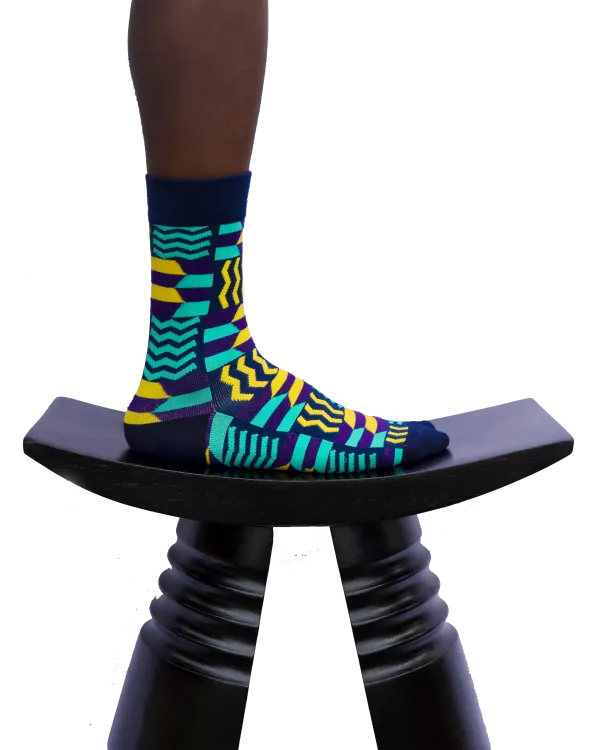 CHALE SOCKS Bonwire Kente Print Socks